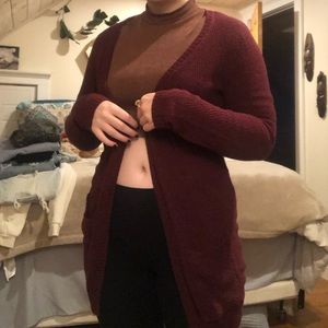 So brand XS maroon cardigan